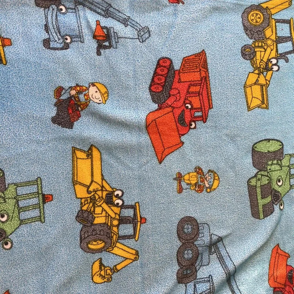 VTG Bob The Builder Flannel Comforter Duvet Bedding 60" X 80" Construction 2001 - Picture 1 of 7